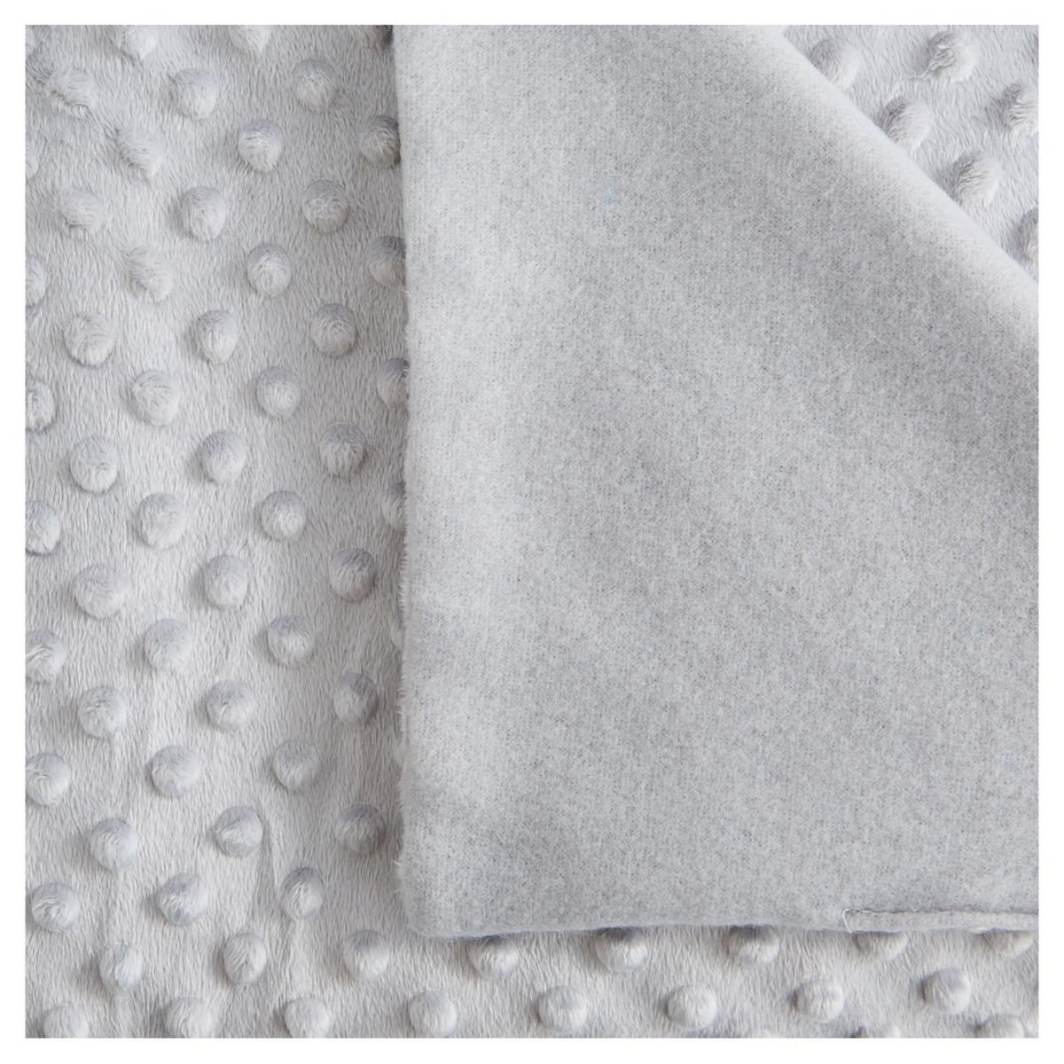 ACTUEL Plaid polaire uni en polyester effet gaufré