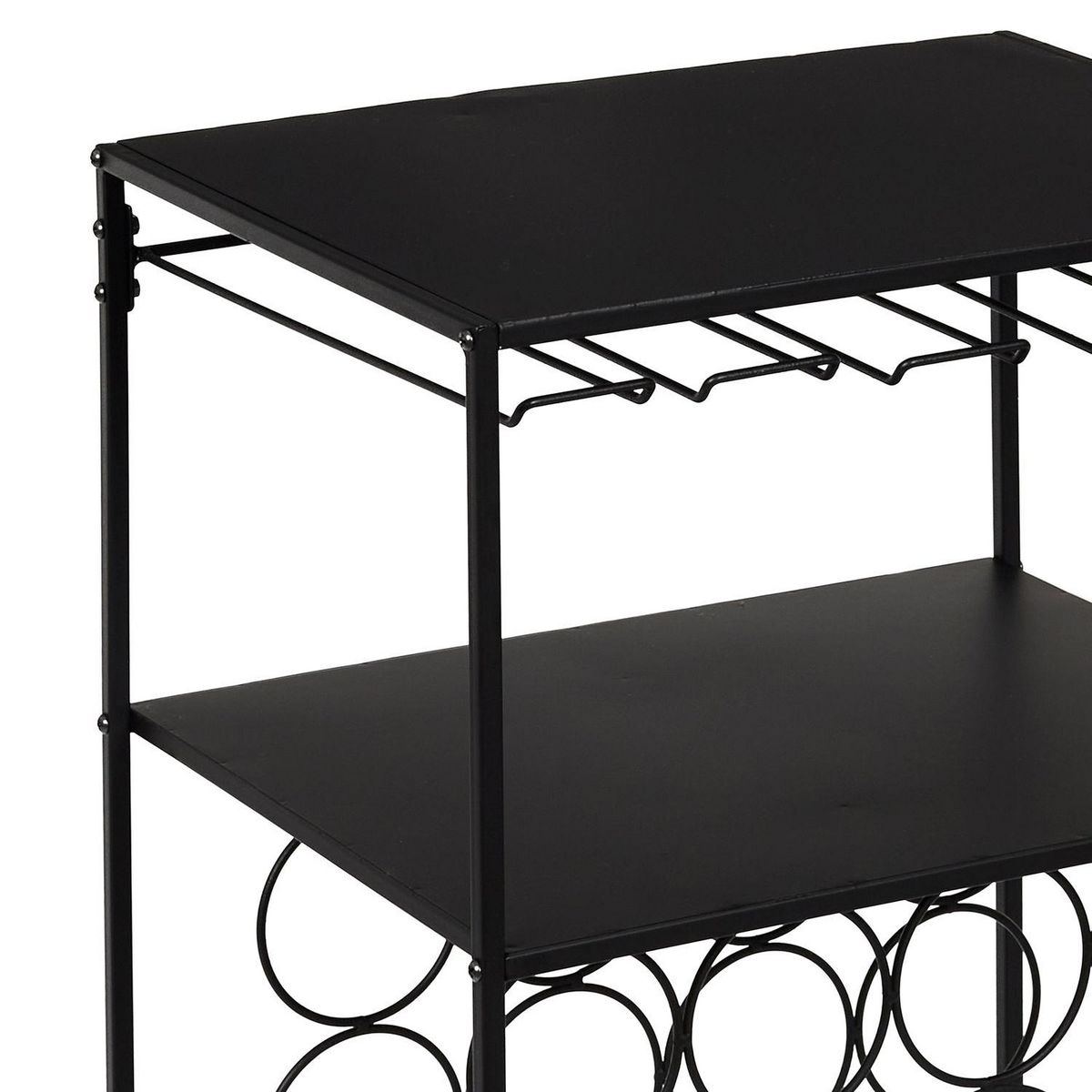 The Home Deco Factory Desserte sur pieds  porte bouteille - L. 45 x H. 70 cm - Noir