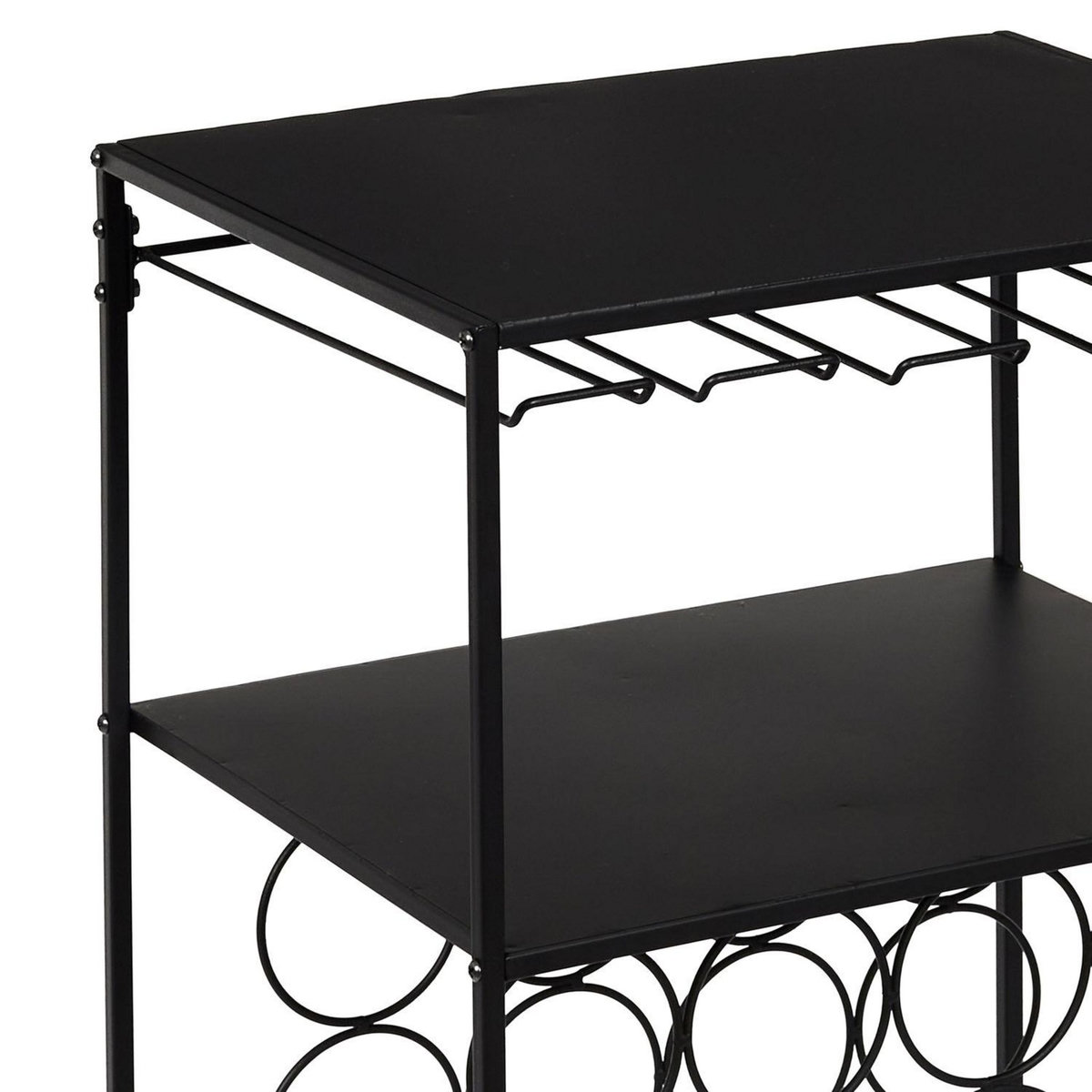 The Home Deco Factory Desserte sur pieds  porte bouteille - L. 45 x H. 70 cm - Noir