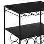 Voir la diapositive 2 : The Home Deco Factory Desserte sur pieds  porte bouteille - L. 45 x H. 70 cm - Noir