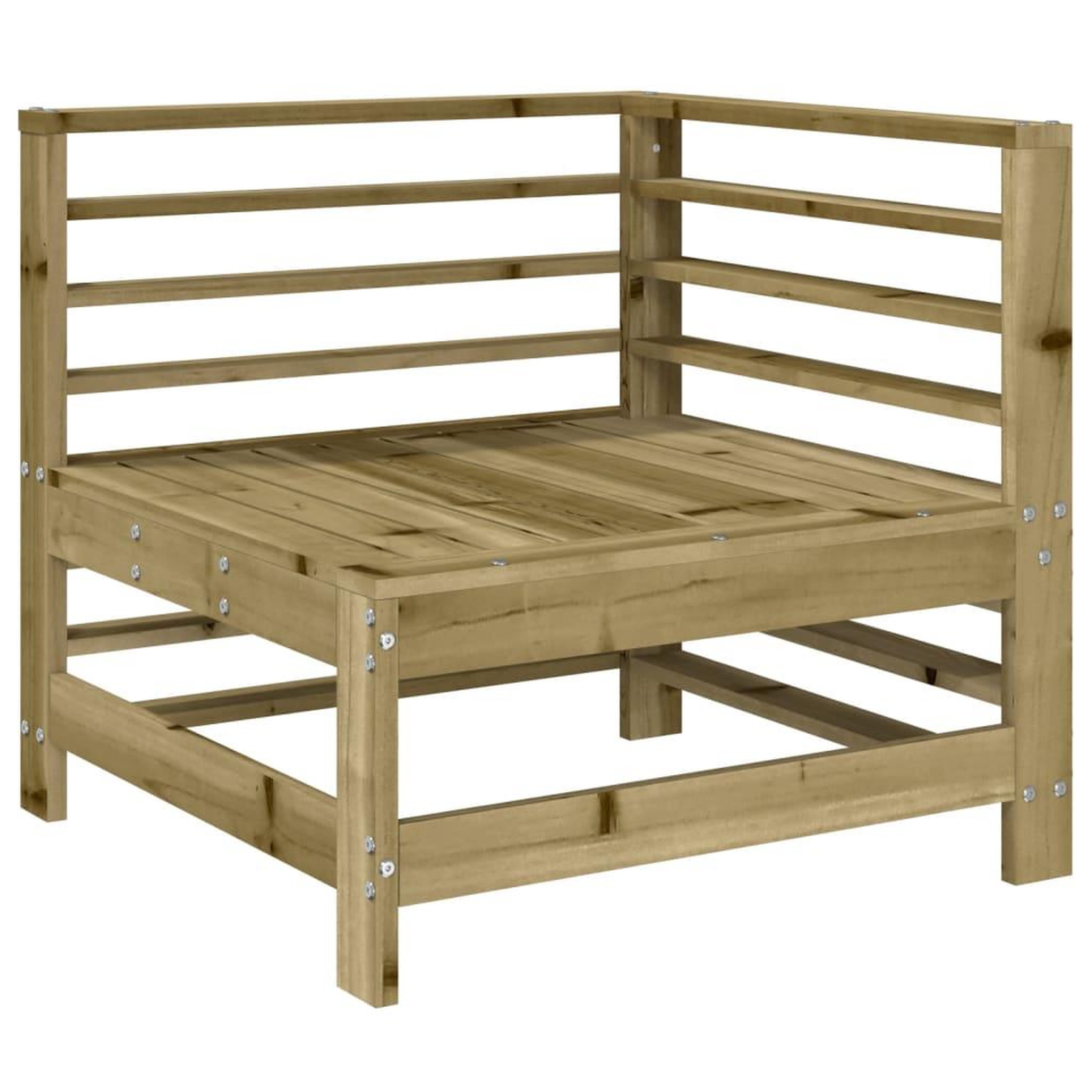 Voir la diapositive 5 : VIDAXL Salon de jardin 7 pcs bois de pin impregne
