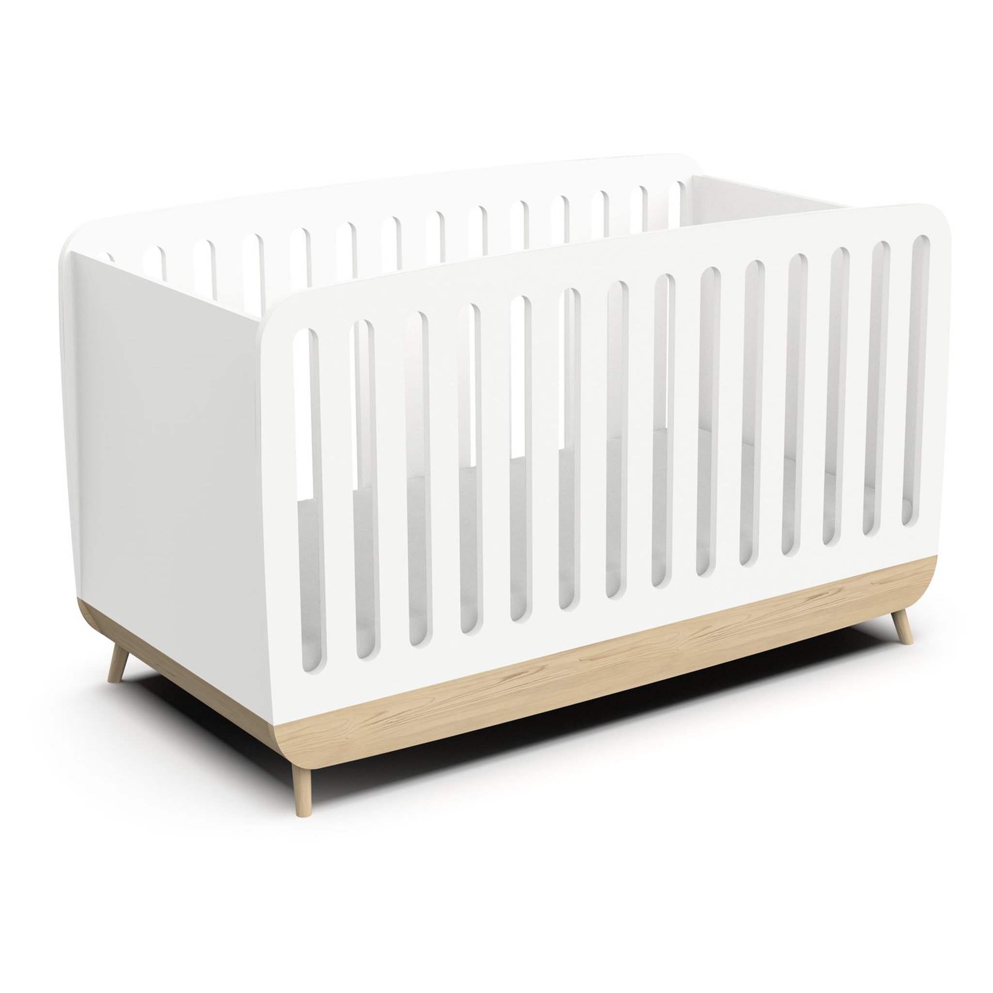 Voir la diapositive 4 : Lit bébé évolutif 70x140 cm blanc LINIA 
