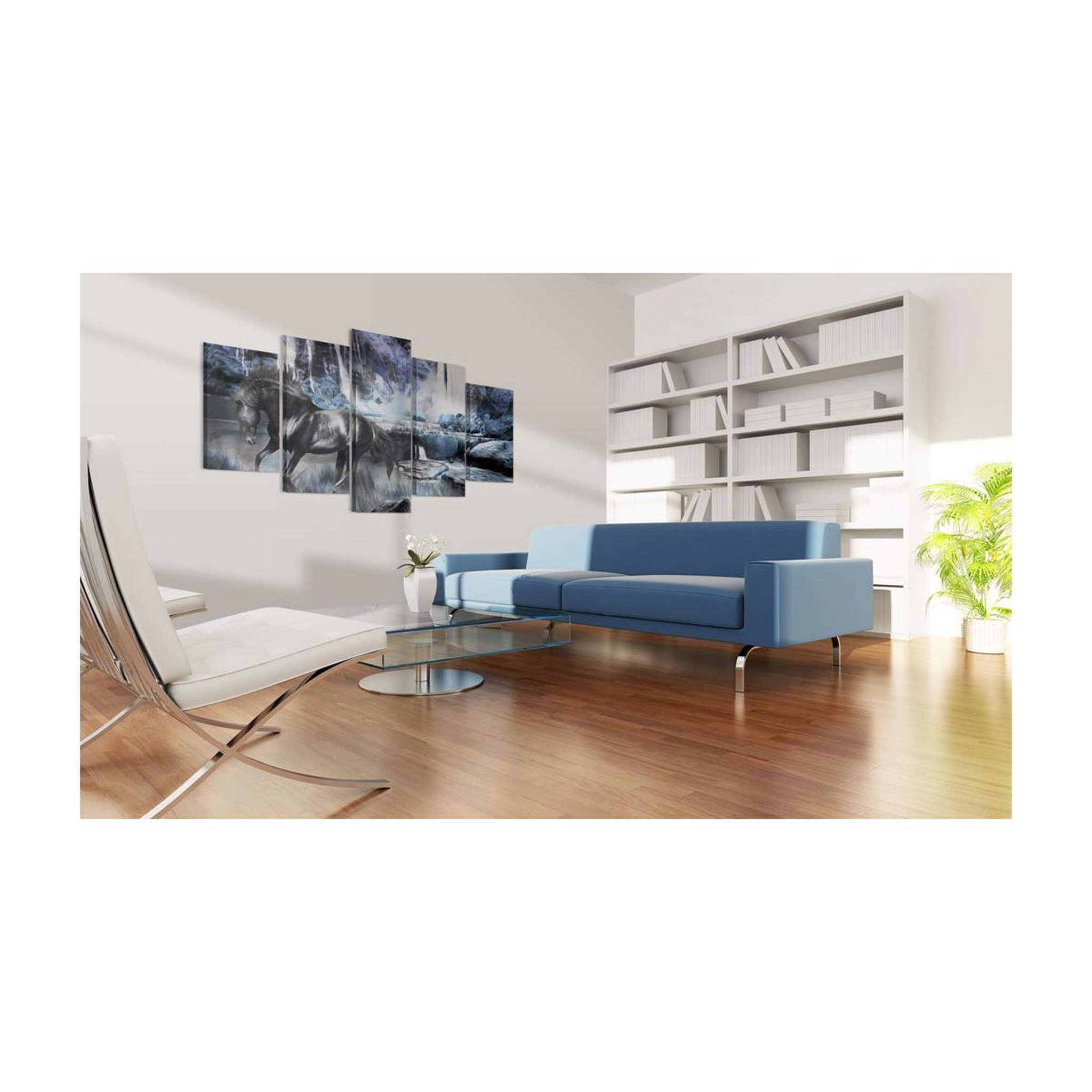 Voir la diapositive 2 : Paris Prix Tableau Imprimé  Cascade Bleue
