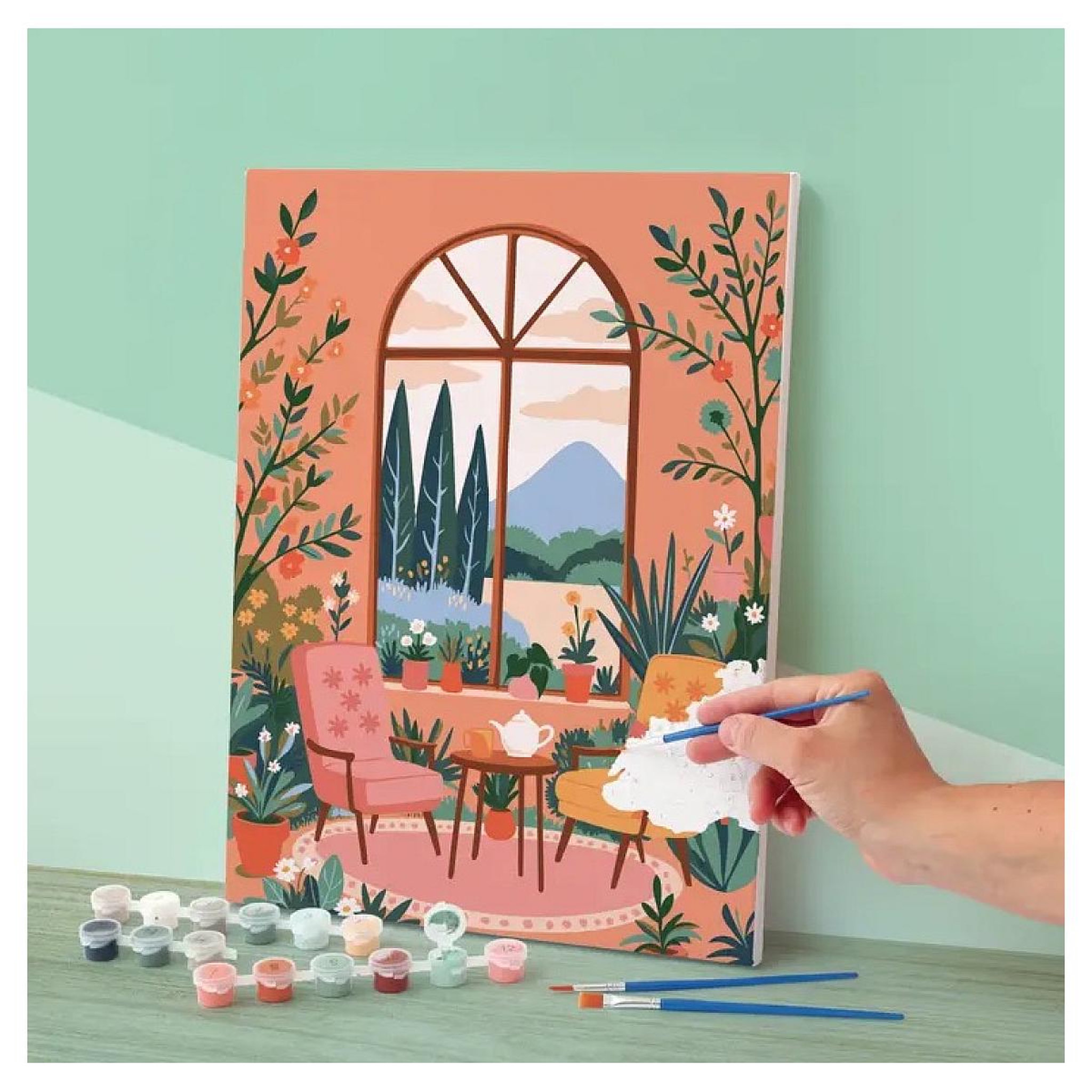 Voir la diapositive 2 : Graine créative Peinture au numero - Jardin d hiver