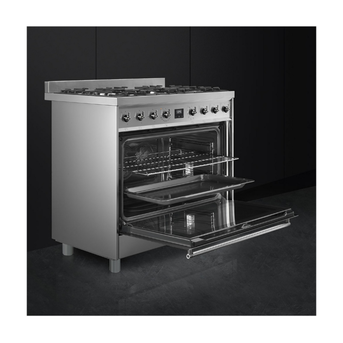 SMEG Piano de cuisson dessus gaz SMEG CG90X2