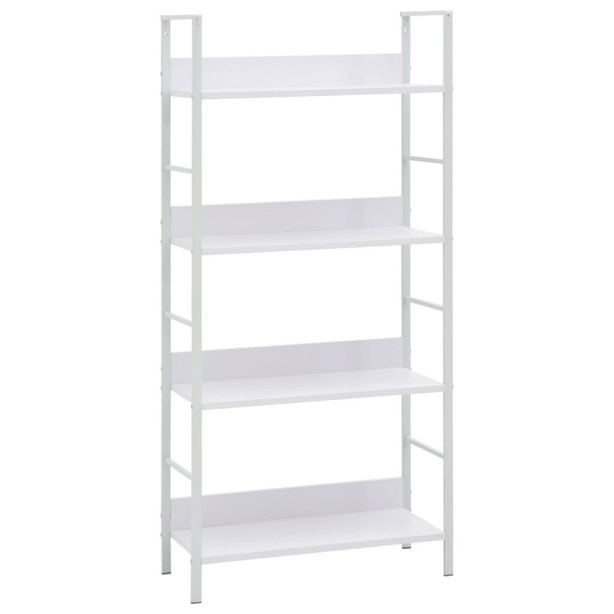 VIDAXL Bibliotheque a 4 niveaux blanc 60x27,6x124,5 cm bois ingenierie