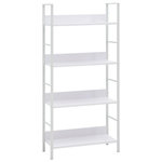 VIDAXL Bibliotheque a 4 niveaux blanc 60x27,6x124,5 cm bois ingenierie