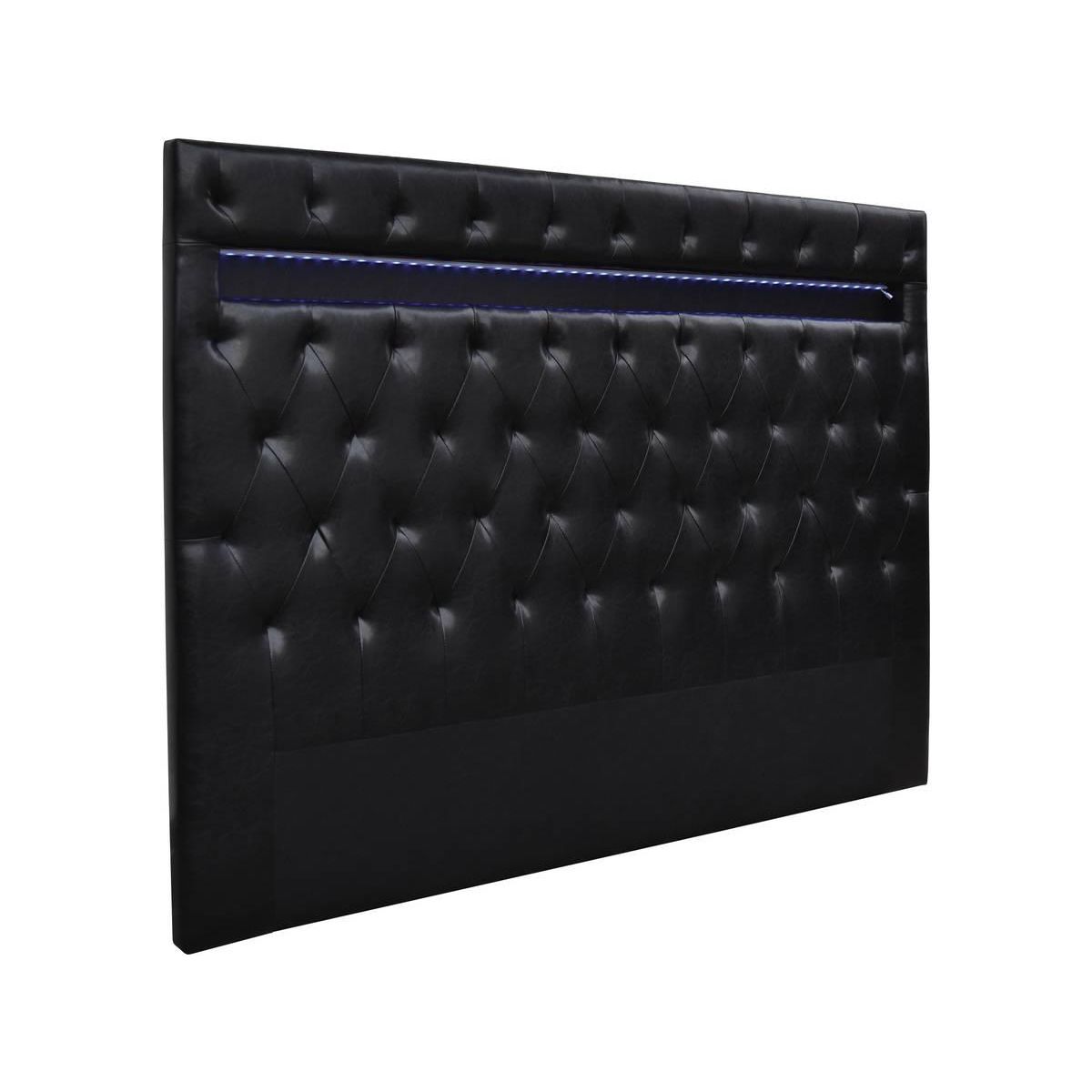 Habitat et Jardin Tête de lit  Déco  LED - 149 cm - Noir