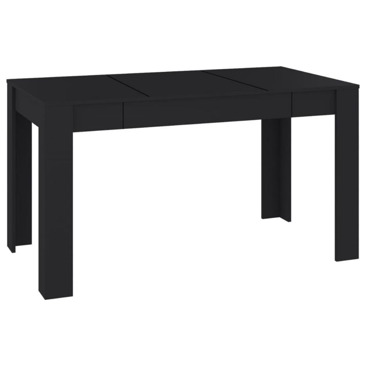 VIDAXL Table de salle a manger Noir 140x74,5x76 cm Agglomere