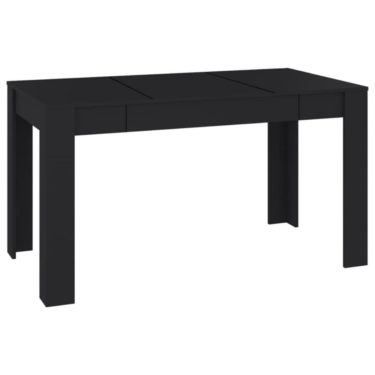 VIDAXL Table de salle a manger Noir 140x74,5x76 cm Agglomere