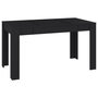 Voir la diapositive 2 : VIDAXL Table de salle a manger Noir 140x74,5x76 cm Agglomere