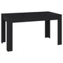 Voir la diapositive 2 : VIDAXL Table de salle a manger Noir 140x74,5x76 cm Agglomere