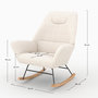 Voir la diapositive 6 : Rendez vous déco Rocking-chair en tissu bouclé blanc-Shaun