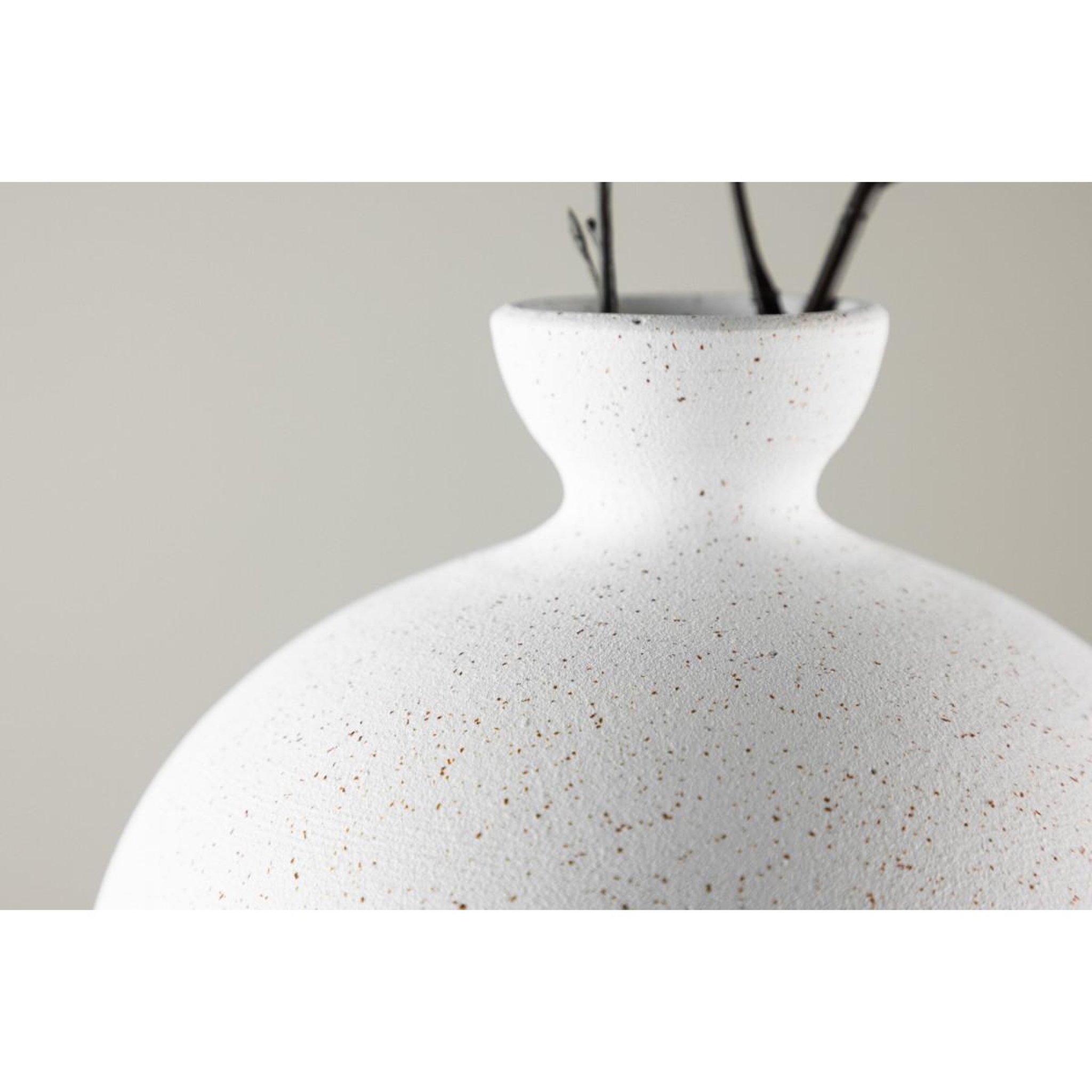 Voir la diapositive 3 : Paris Prix Vase déco  rellis  24cm blanc