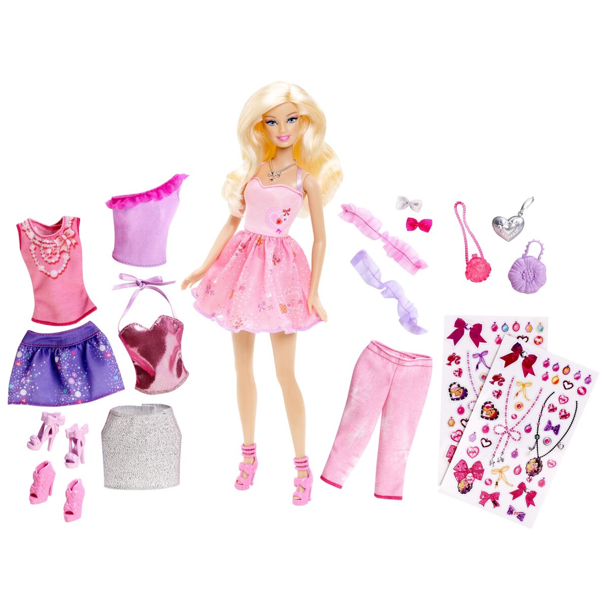 BARBIE Coffret poup e Barbie et tenues pas cher Auchan