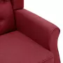 VIDAXL Fauteuil de massage avec repose-pied Rouge bordeaux Tissu