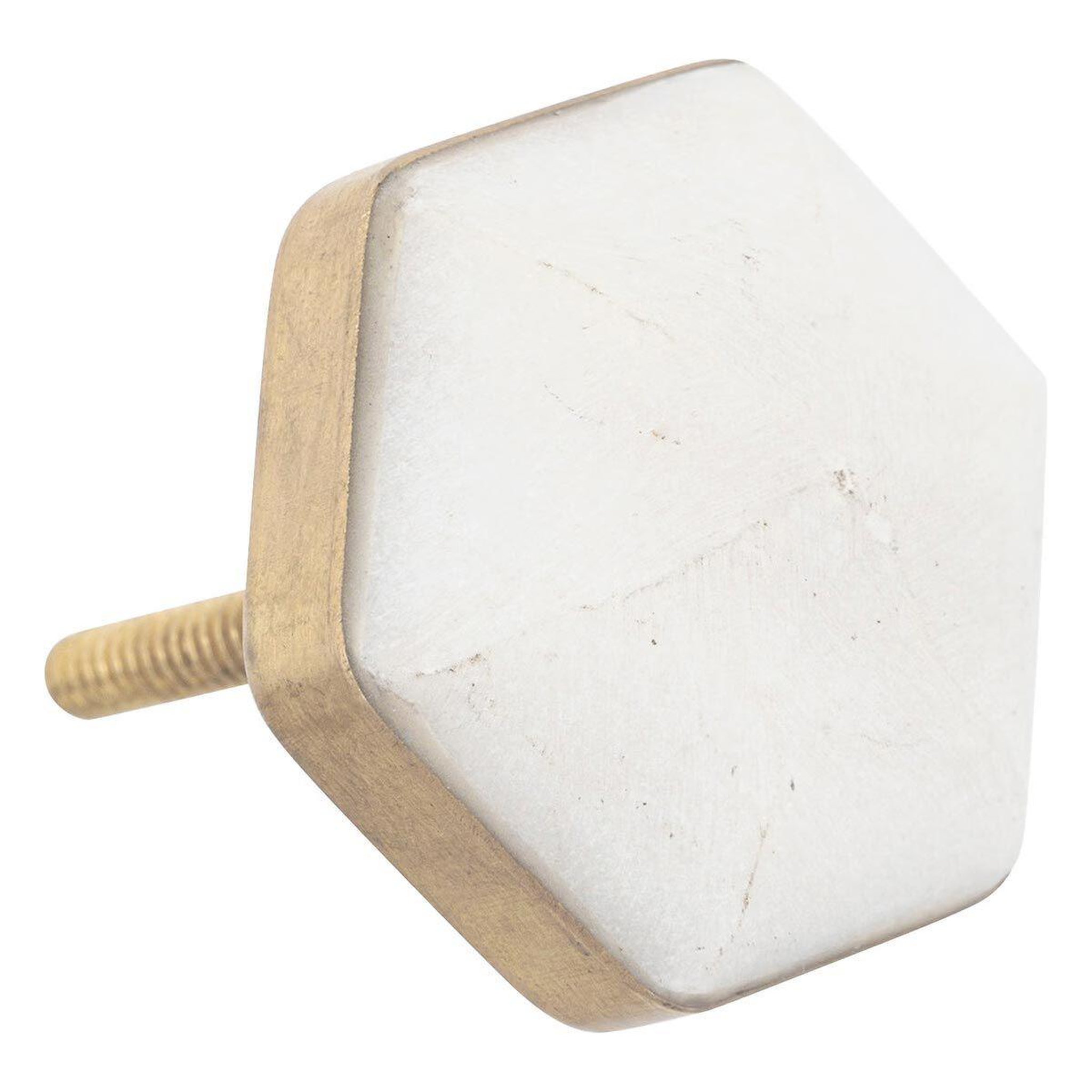 Voir la diapositive 2 : ATMOSPHERA Lot de 2 boutons de meuble  le collectionneur  4cm blanc