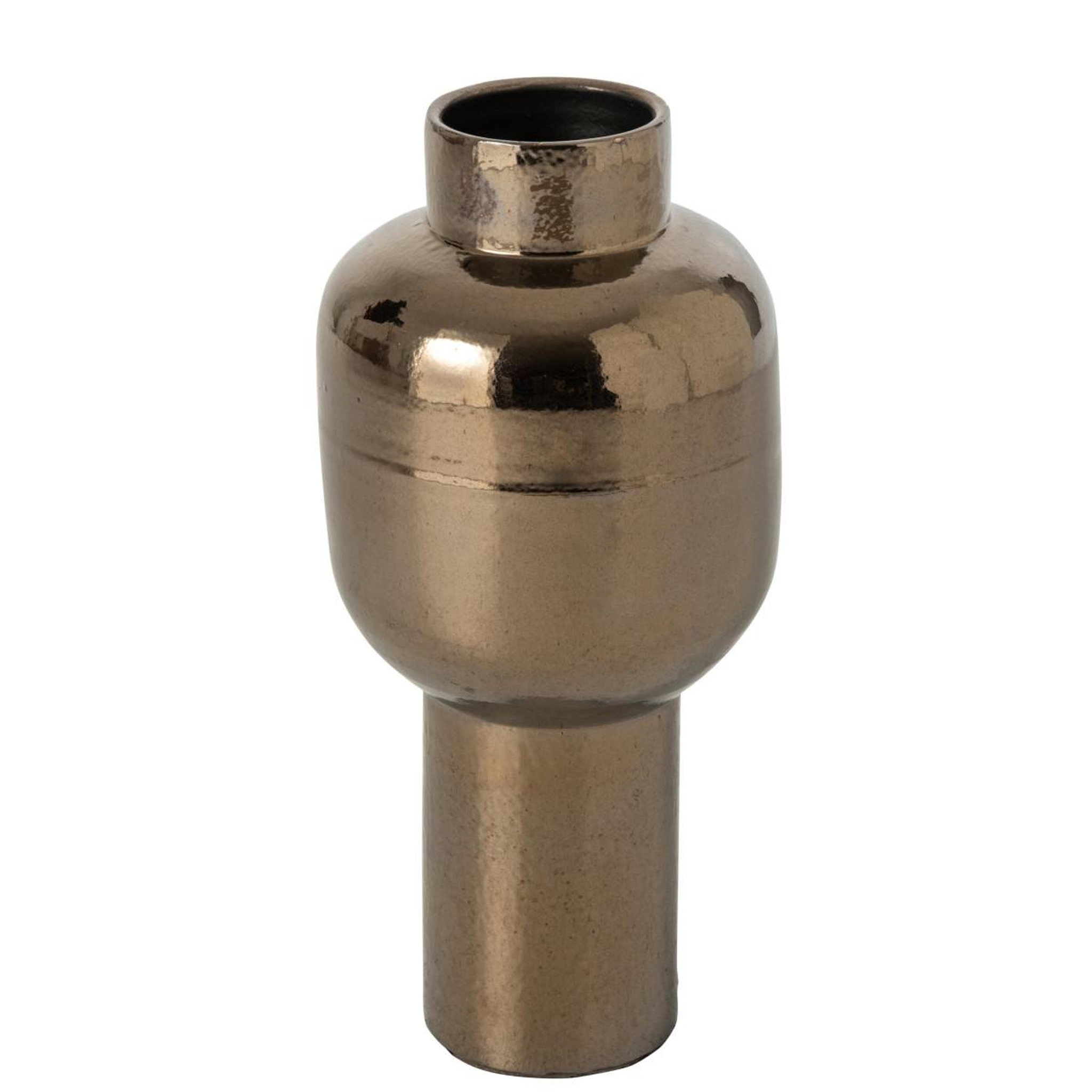 J-LINE Vase design en céramique  orbit  50cm bronze