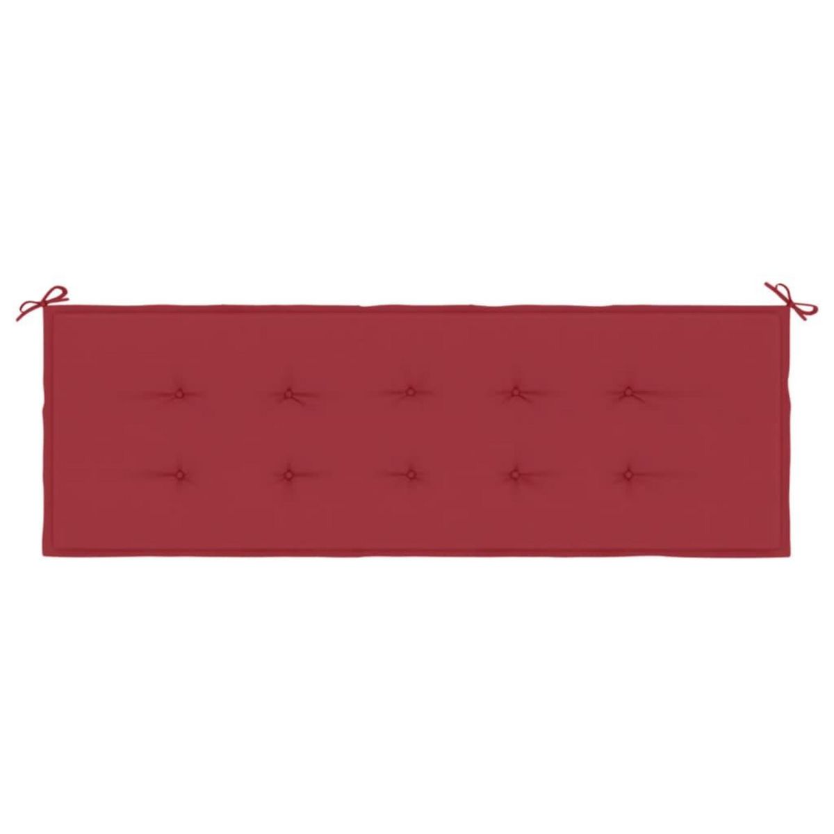 VIDAXL Coussin de banc de jardin rouge bordeaux 150x50x3 cm