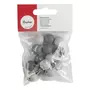 Rayher Perles en silicone, 15mm ø, tons gris, 14 pces
