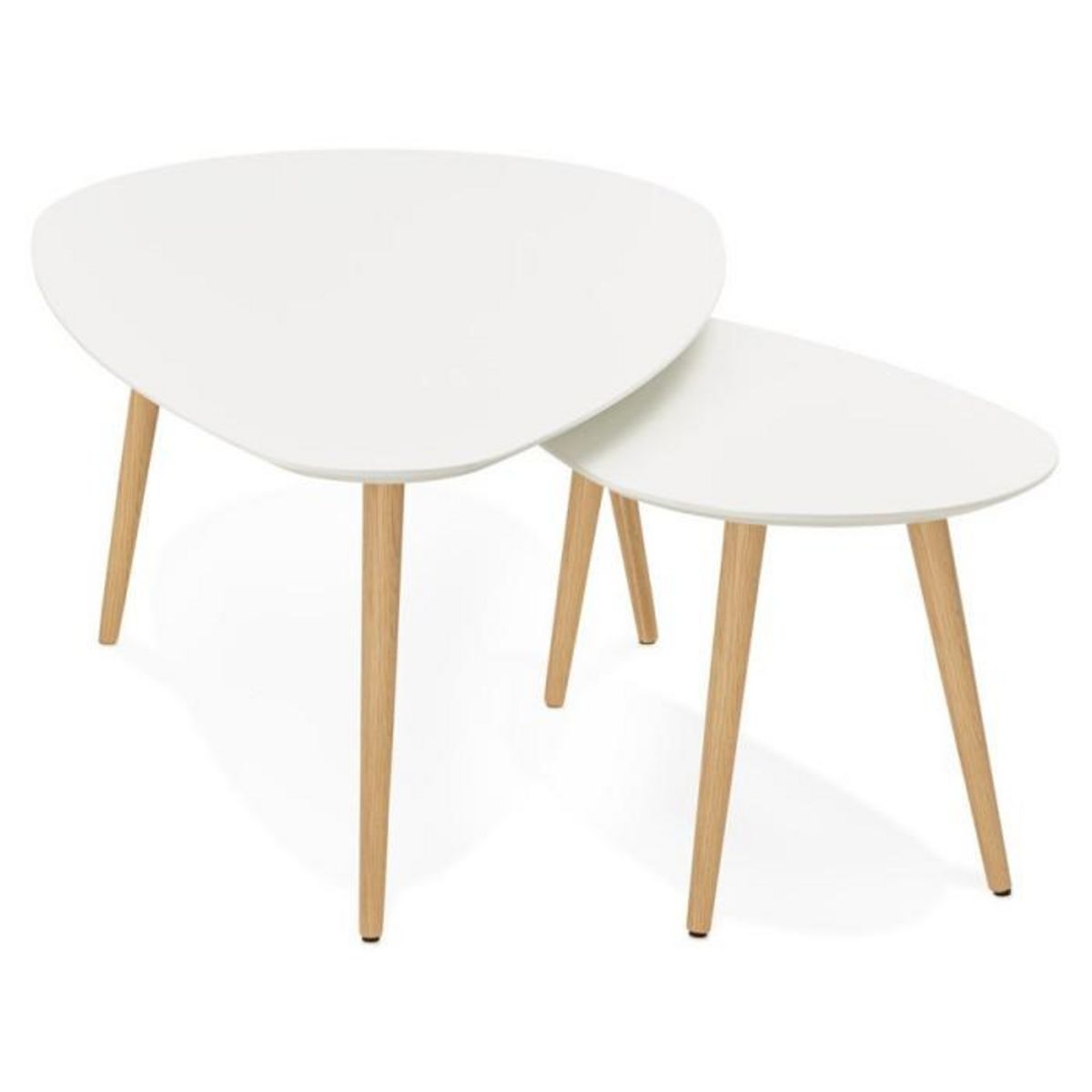 Paris Prix Lot de 2 Tables Gigognes  Rauma  116cm Blanc
