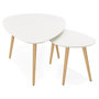 Voir la diapositive 4 : Paris Prix Lot de 2 Tables Gigognes  Rauma  116cm Blanc
