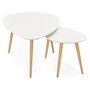 Voir la diapositive 4 : Paris Prix Lot de 2 Tables Gigognes  Rauma  116cm Blanc