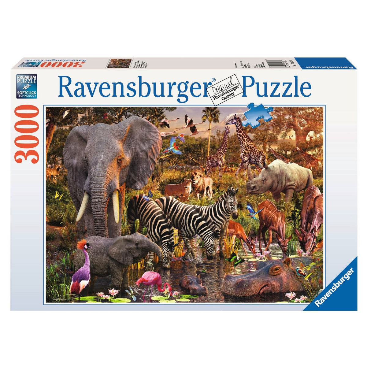 RAVENSBURGER Puzzle 3000 pièces Animaux d'Afrique