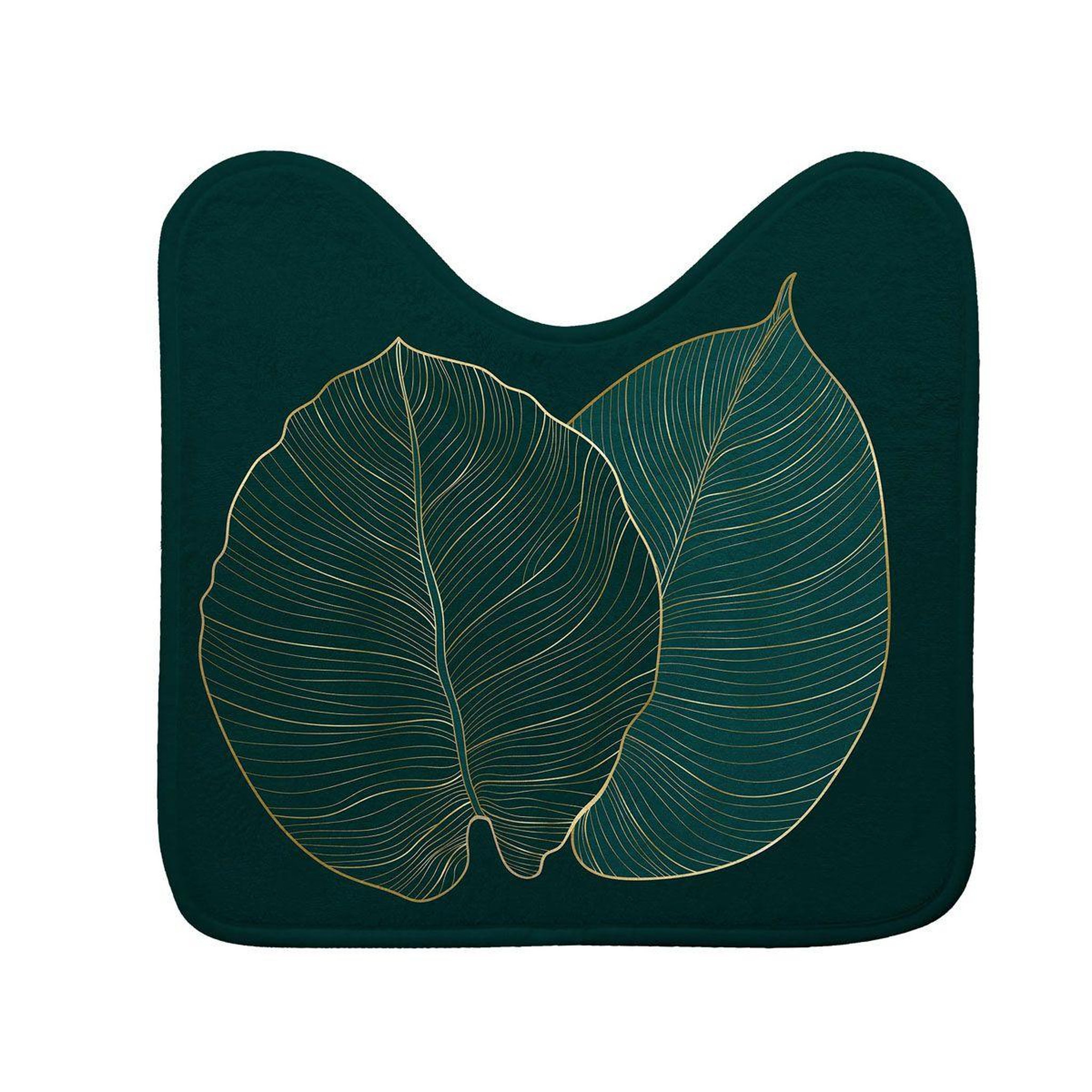Douceur d'Intérieur Tapis contour wc microfibre  jade  45x45cm vert