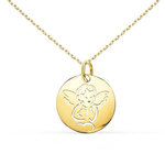 L'ATELIER D'AZUR Collier - Médaille Ange Or Jaune - Chaîne Dorée