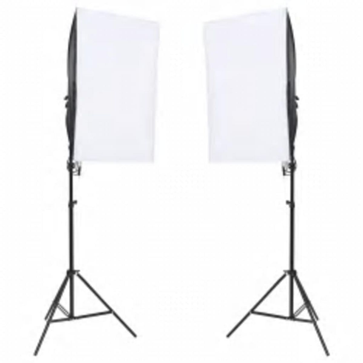 VIDAXL Kit de studio photo avec eclairage et toile de fond