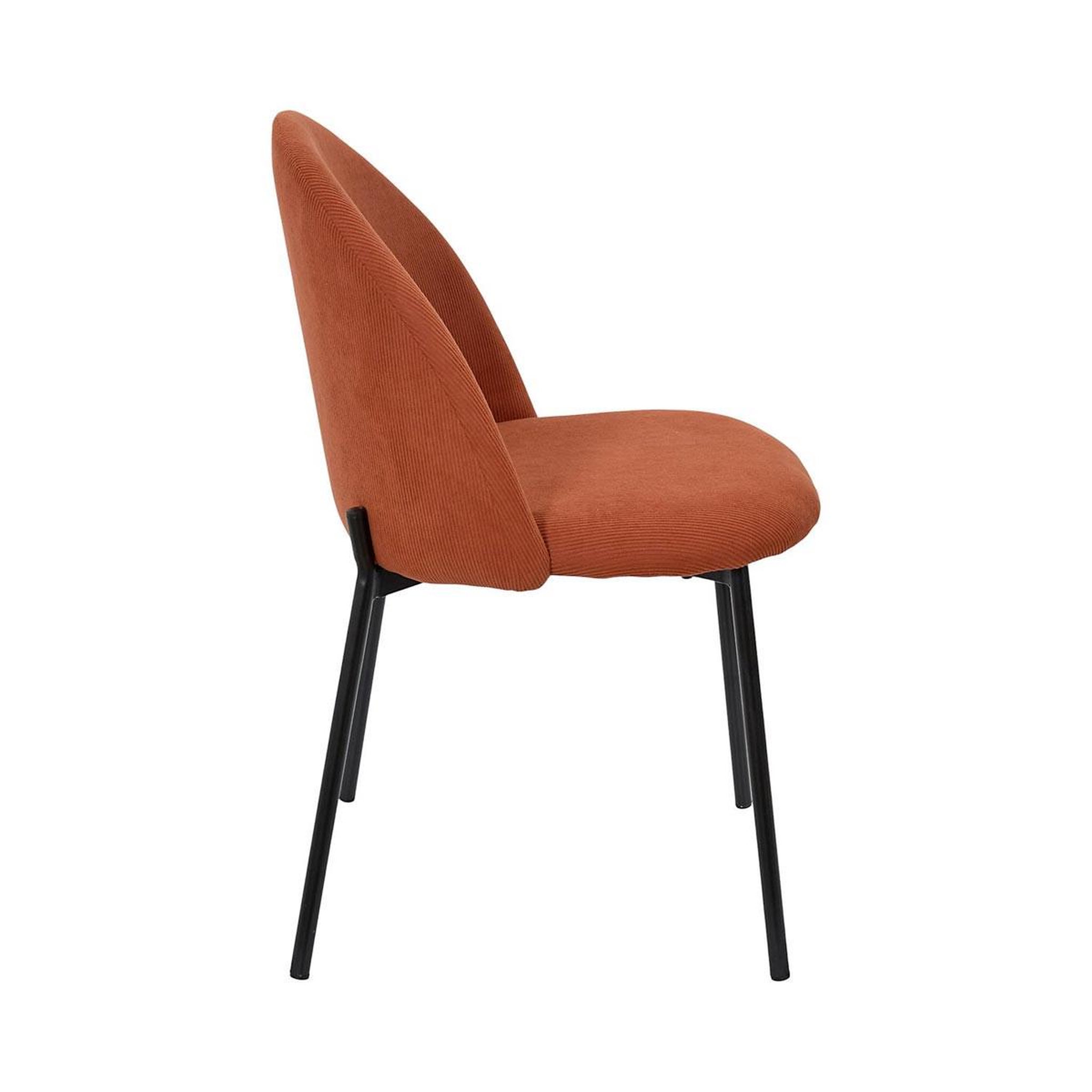 Voir la diapositive 4 : The Home Deco Factory Lot de 4 chaises côtelées arches  jules  78cm terracotta