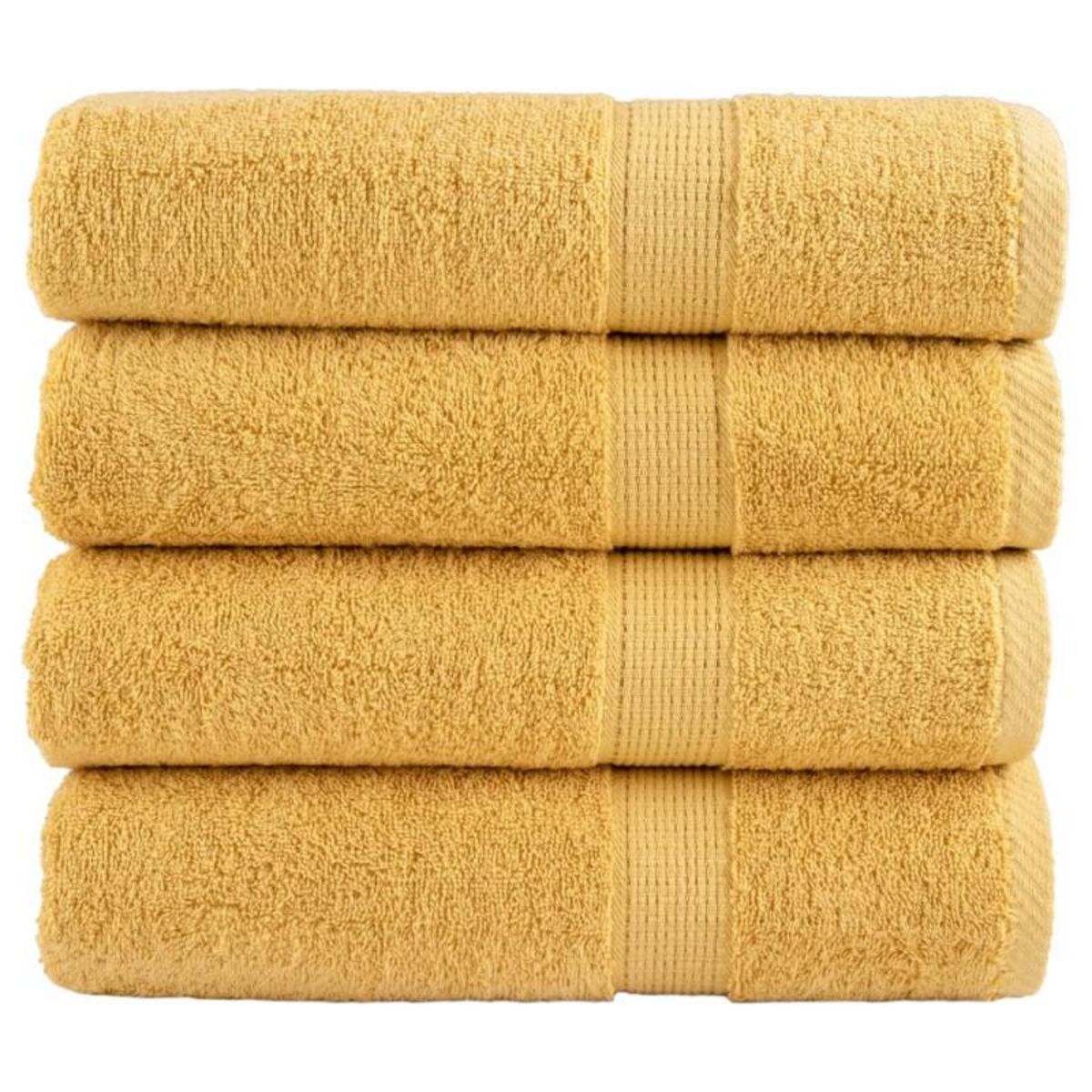 VIDAXL Essuie mains de qualité supérieure SOLUND 4 pcs doré 600 g m²