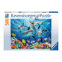 Voir la diapositive 1 : RAVENSBURGER RAVENSBURGER Dolphins in the coral reef, 500st.