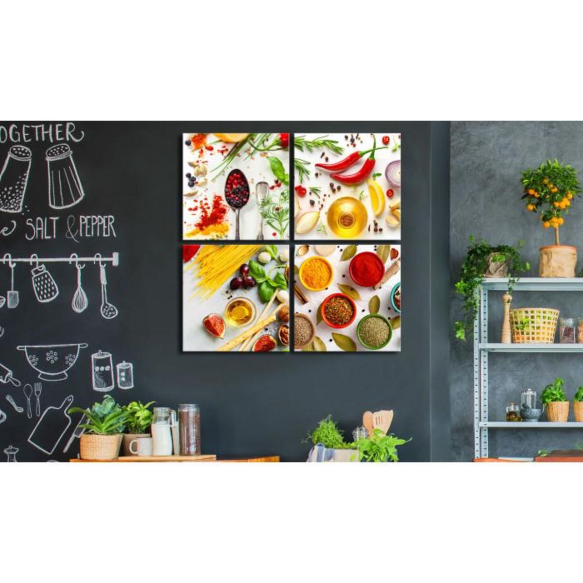 Paris Prix Tableau Imprimé 4 Panneaux  Spices of the World