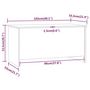 Voir la diapositive 6 : VIDAXL Table basse gris beton 102x55,5x52,5 cm bois d'ingenierie