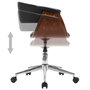 Voir la diapositive 4 : VIDAXL Chaise pivotante de bureau Noir Bois courbe et similicuir