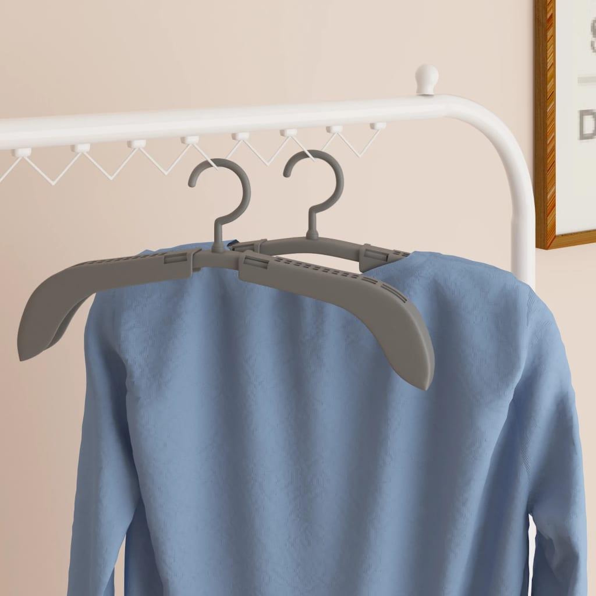 VIDAXL Cintres extensibles 5 pcs Gris