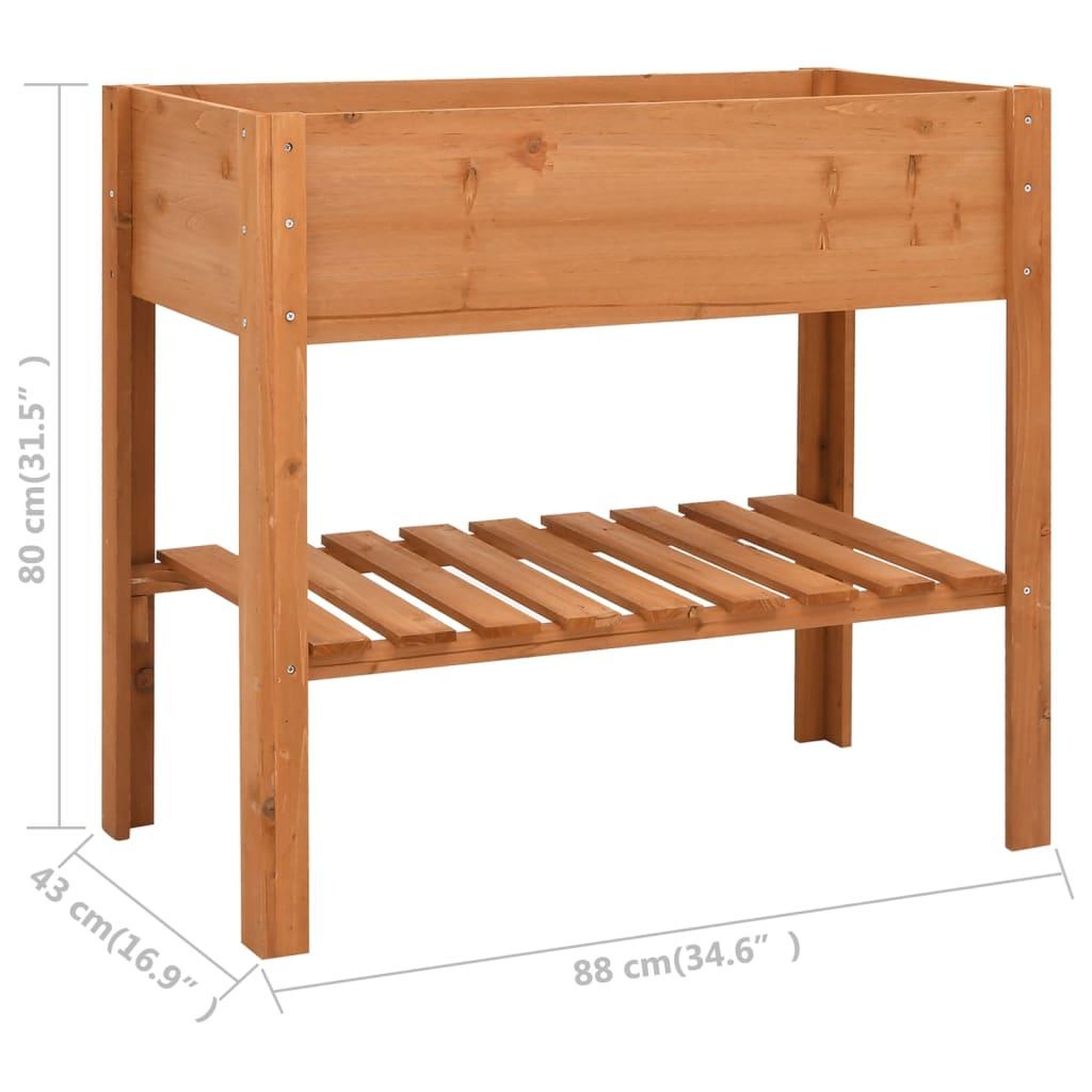 Voir la diapositive 6 : VIDAXL Jardiniere 88x43x80 cm bois de sapin
