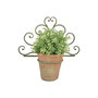 Voir la diapositive 2 : ESSCHERT DESIGN Porte-pot en métal vieilli vert - 31,8 x 14,5 x 21,9 cm - Esschert Design