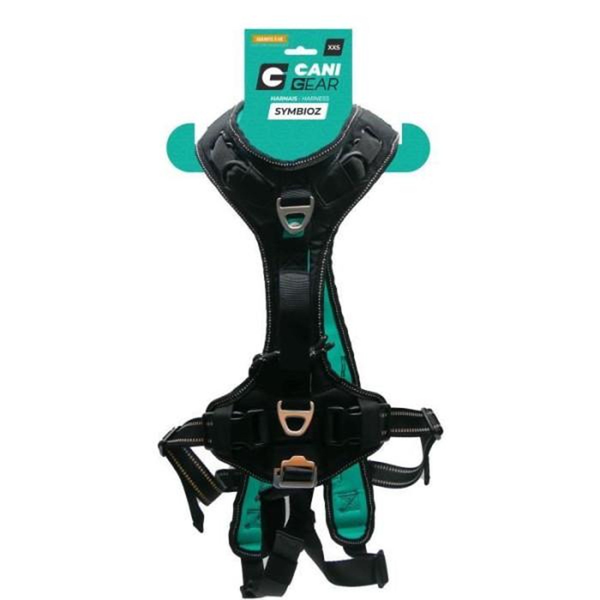 MARKET24 Harnais pour chien - symbioz - xxs - noir / bleu