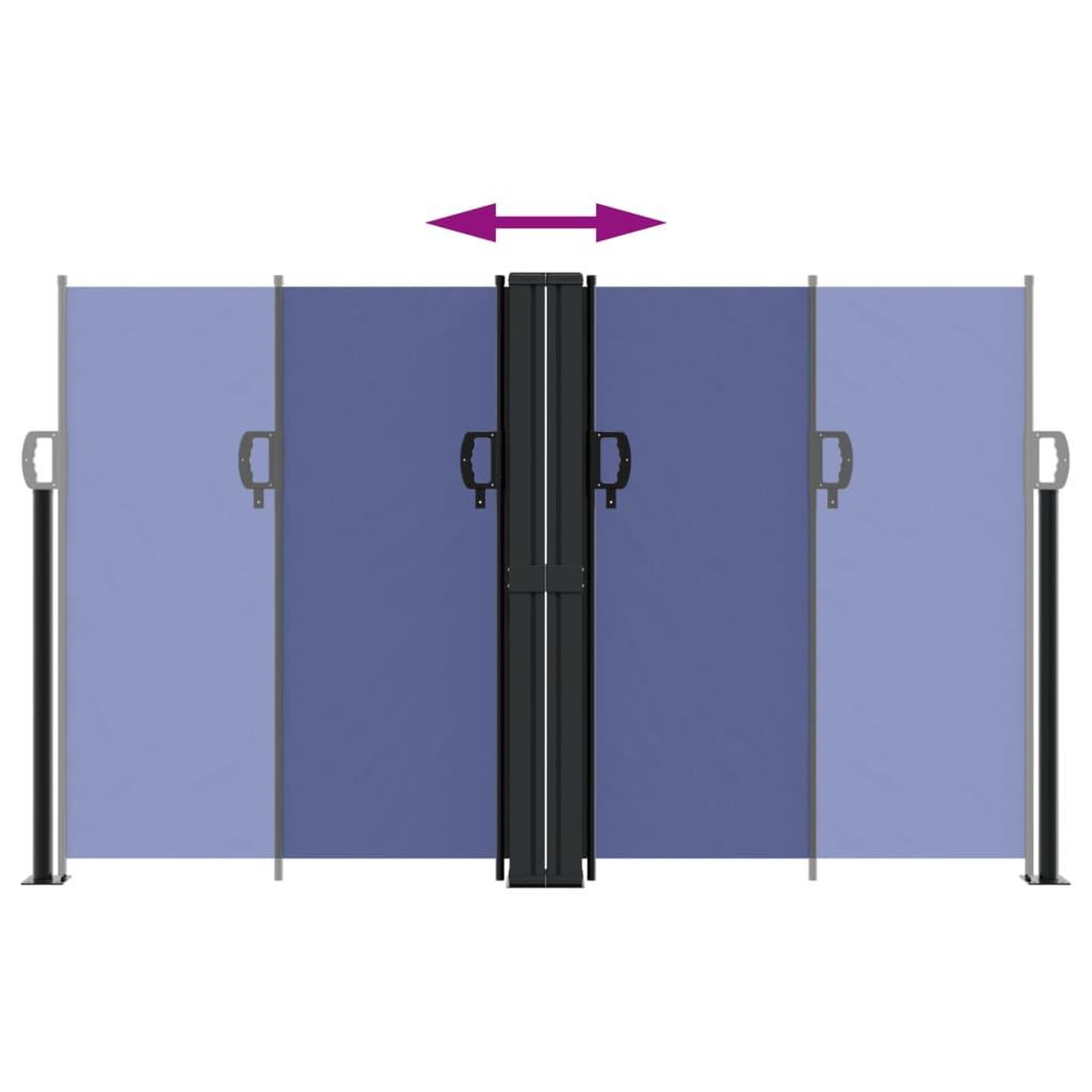 Voir la diapositive 5 : VIDAXL Auvent lateral retractable bleu 140 x 1000 cm