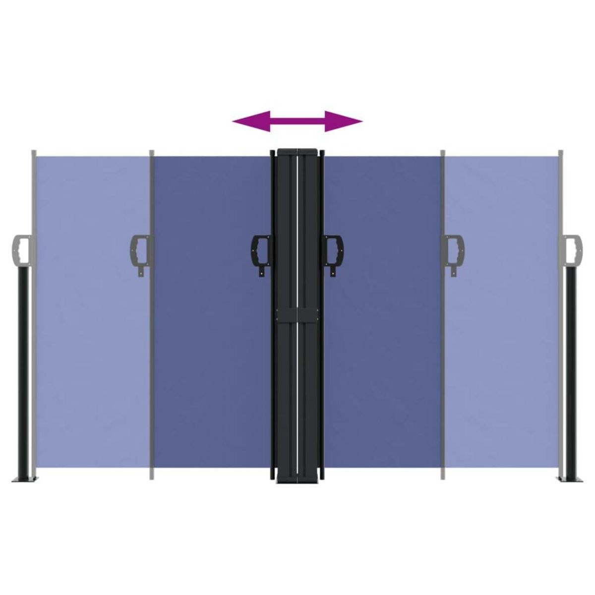 VIDAXL Auvent lateral retractable bleu 140 x 1000 cm