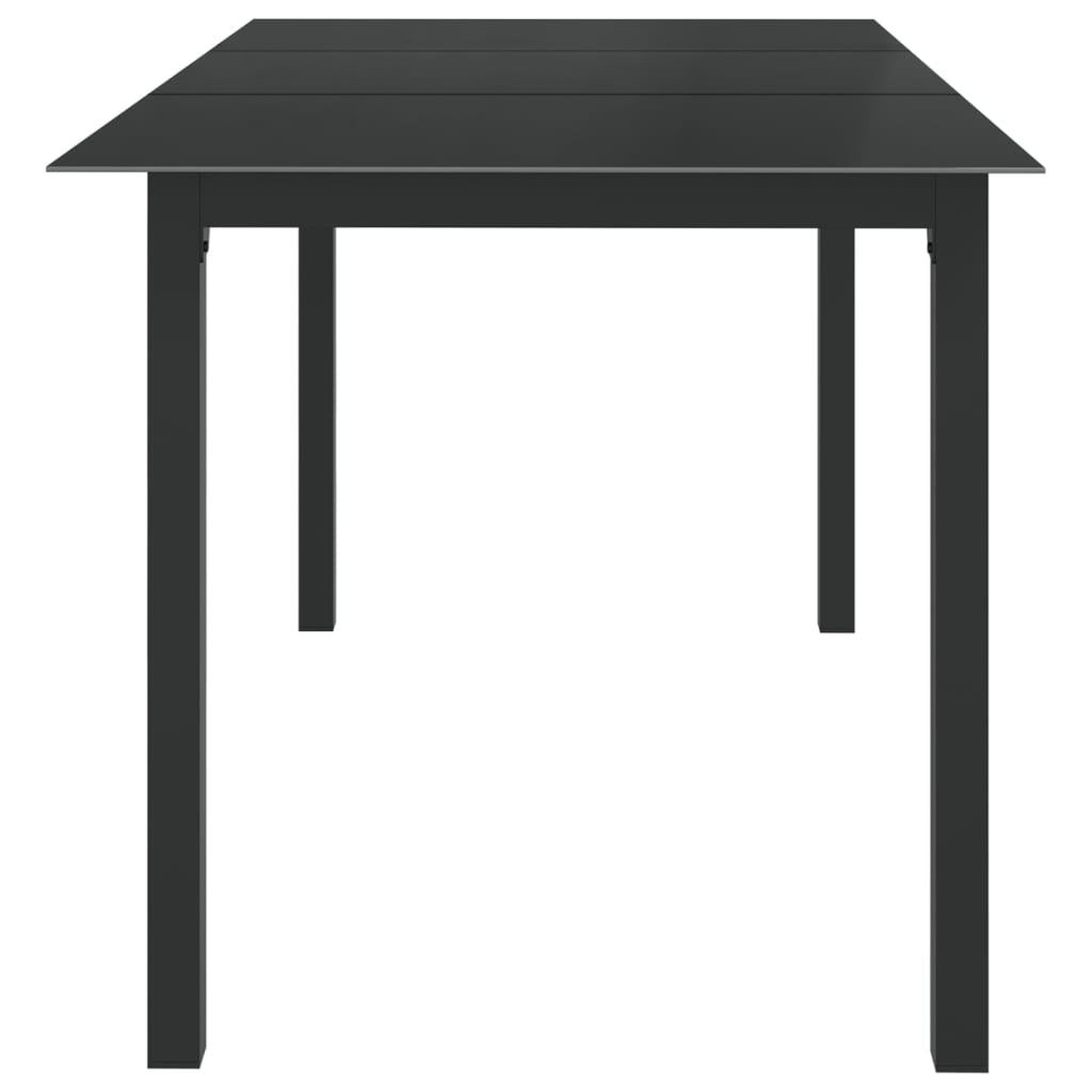 Voir la diapositive 3 : VIDAXL Table de jardin Noir 150x90x74 cm Aluminium et verre