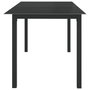 Voir la diapositive 3 : VIDAXL Table de jardin Noir 150x90x74 cm Aluminium et verre