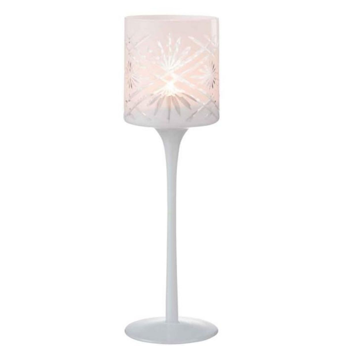 Paris Prix Photophore sur Pied Déco  Santorini  30cm Blanc