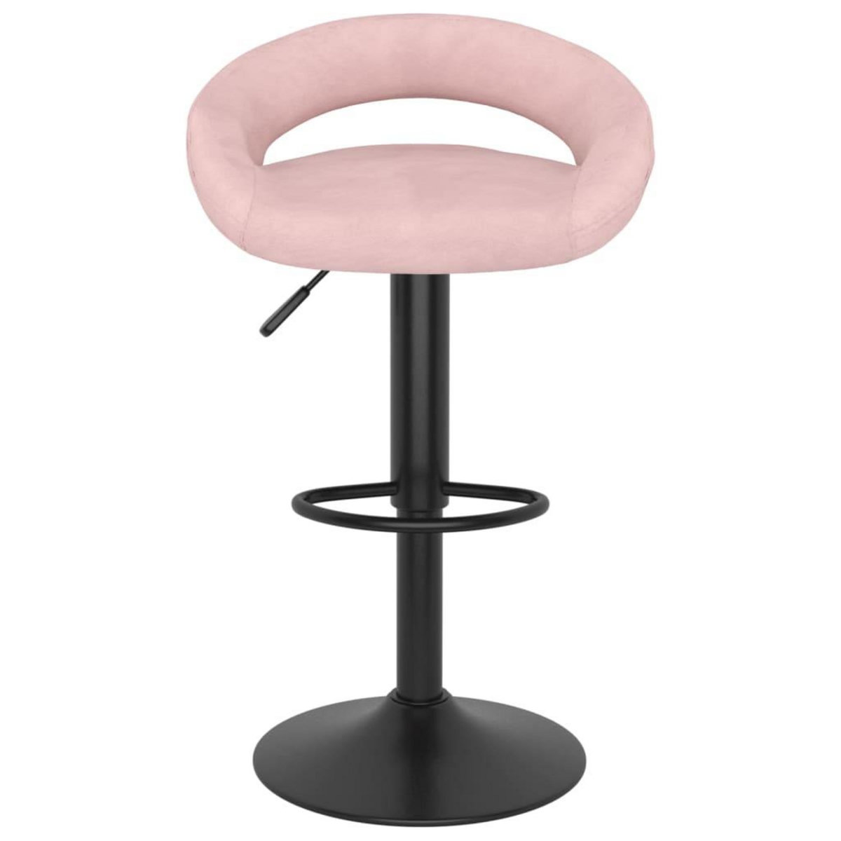 VIDAXL Tabourets de bar lot de 2 rose velours