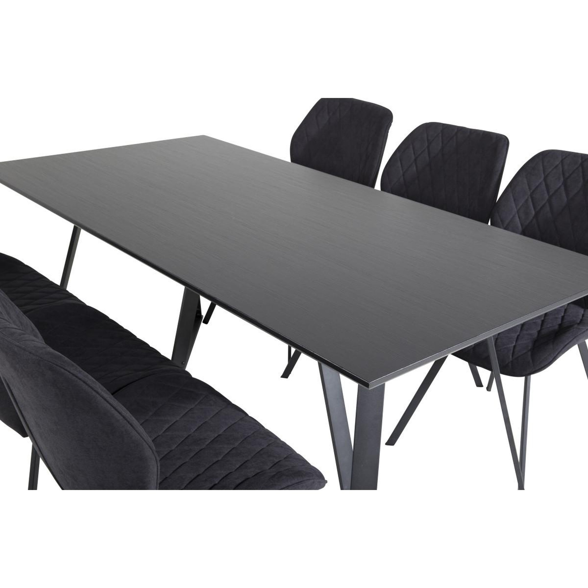 Voir la diapositive 4 : Paris Prix Ensemble table à manger & 6 chaises  marina & gemma  180cm noir