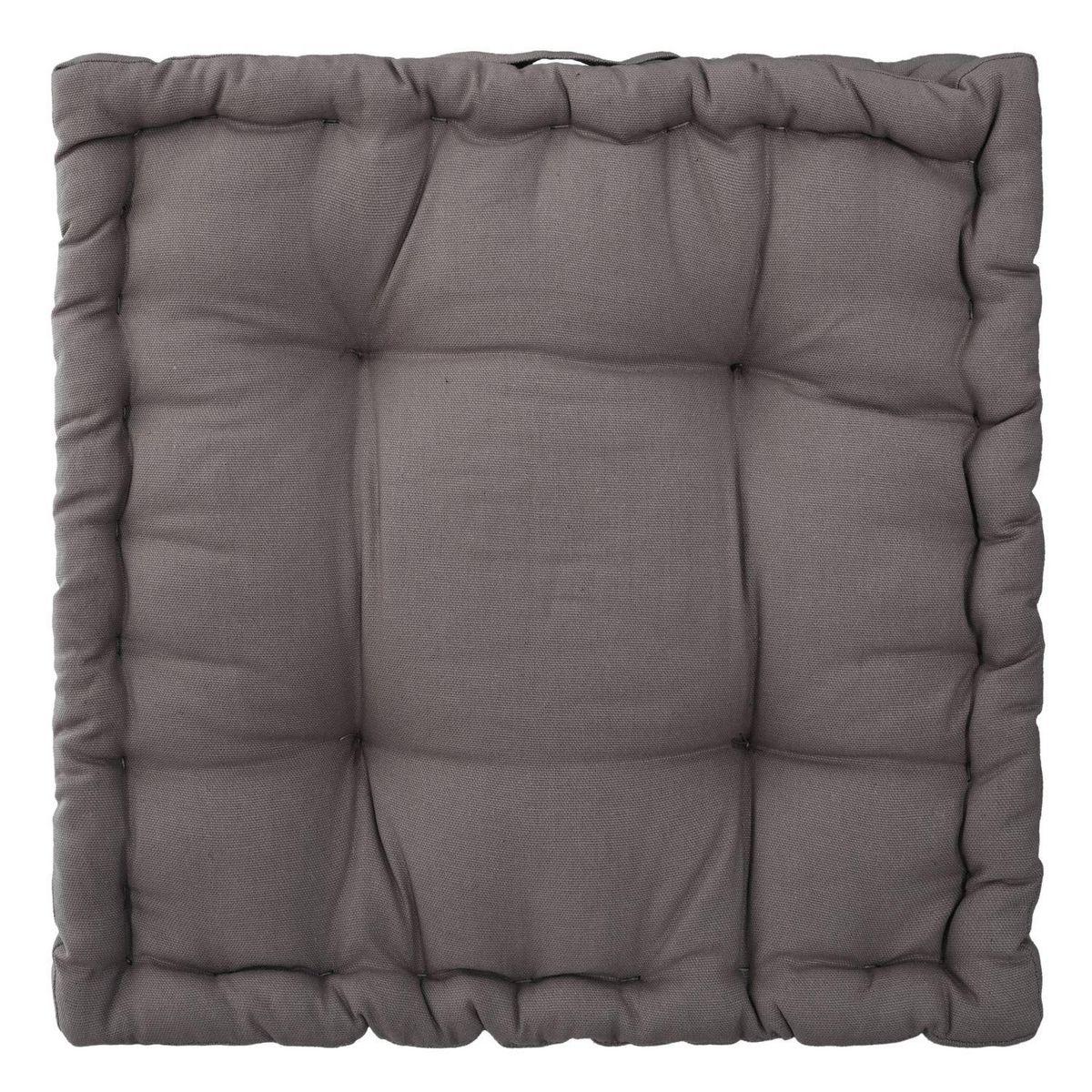 ATMOSPHERA Coussin de sol carré en coton à motif Otto