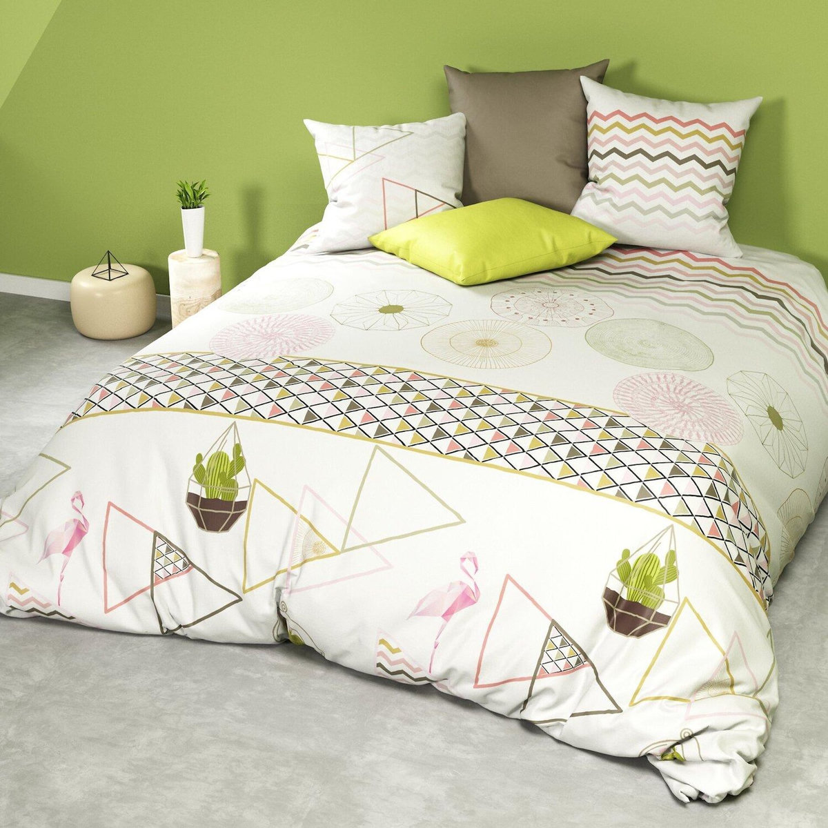 Home collection Housse de couette parureavectaies uni